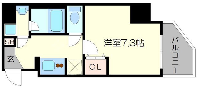 レジュールアッシュ難波リュクスの間取り