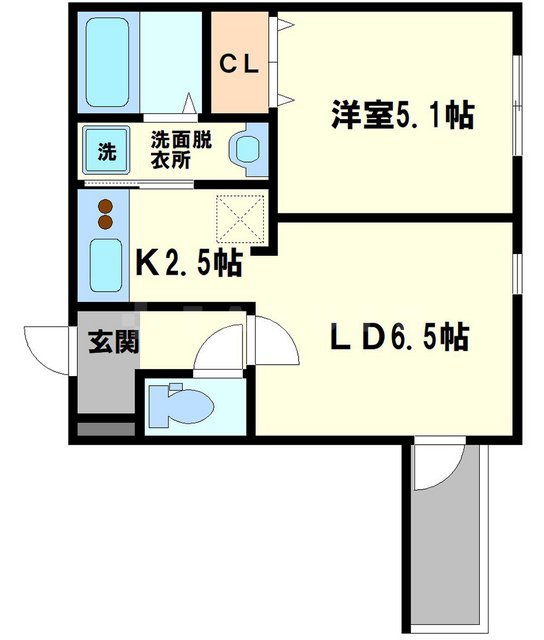 フジパレス下新庄駅東Ⅶ番館の間取り