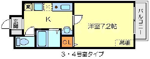 マインズ・コム新北野の間取り