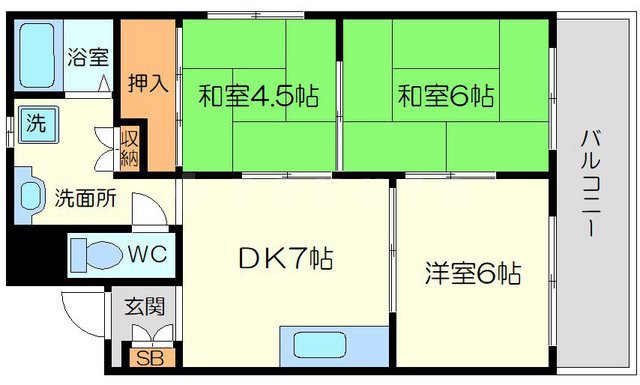 第3北浦ハイツの間取り