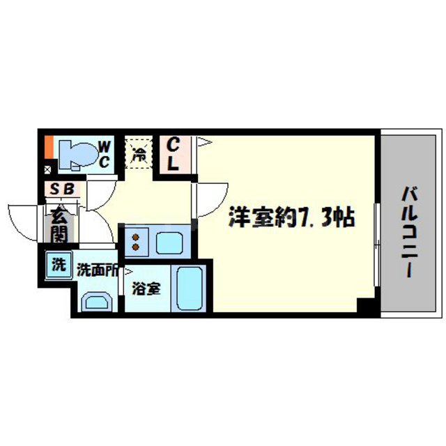 プレサンス谷町リーベの間取り