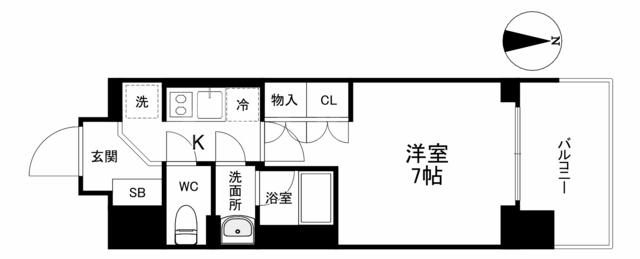 ルネフラッツ谷町四丁目の間取り