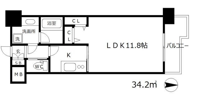 グランシス天満橋の間取り