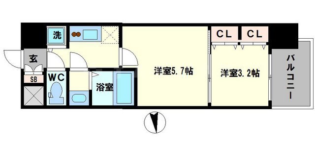 S-RESIDENCE日本橋Qualierの間取り