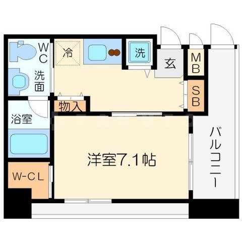 ISM谷町六丁目の間取り