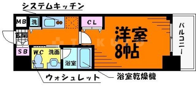 ISM谷町六丁目の間取り