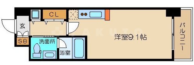 ISM谷町六丁目の間取り