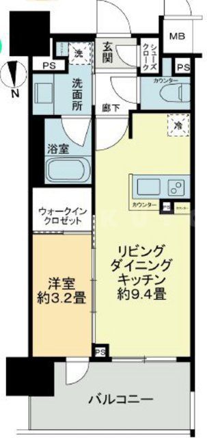 リビオレゾン北浜天満橋の間取り
