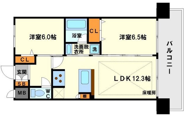 エステムコート十三本町の間取り