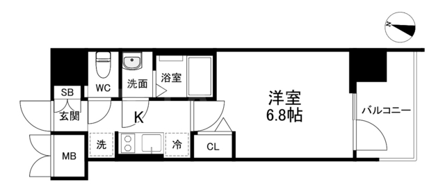 プレサンス大国町アドロッソの間取り