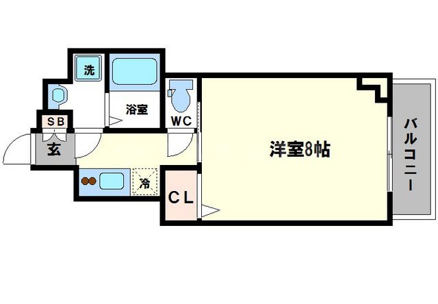 S-RESIDENCE谷町五丁目の間取り