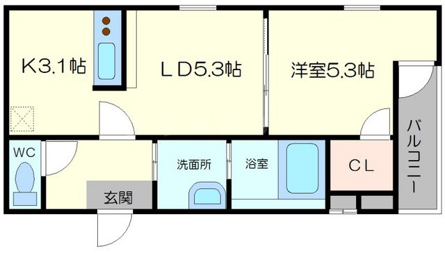 フジパレス下新庄WESTの間取り