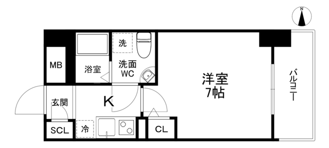 アドバンス難波ラシュレの間取り
