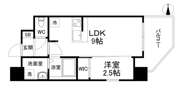 アドバンス難波ラシュレの間取り