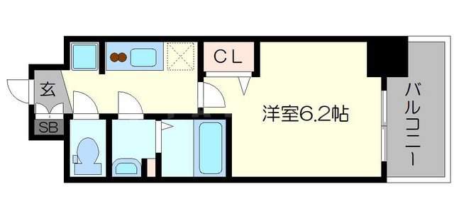 プレサンス難波インフィニティの間取り
