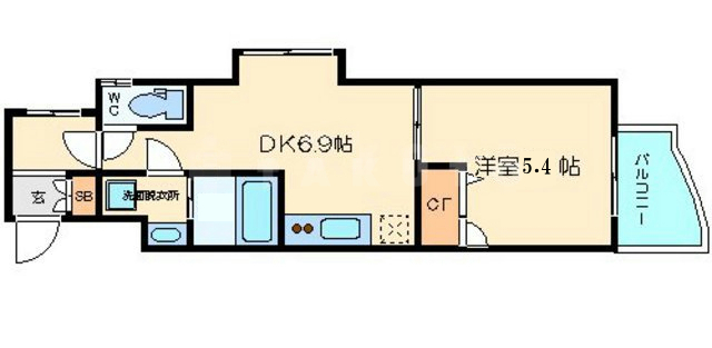 Gramercy Juso-higashi 1stの間取り