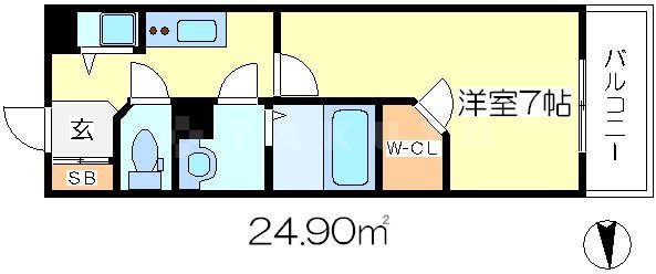 エスリード大手前の間取り