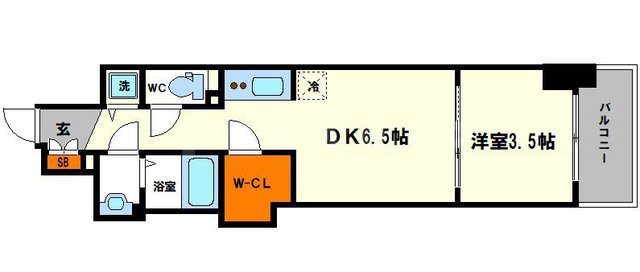 スワンズシティ谷町ブリエの間取り