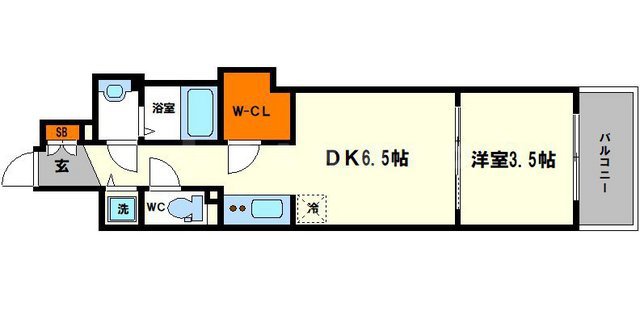 スワンズシティ谷町ブリエの間取り