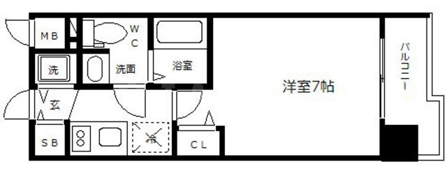 スワンズシティ谷町モデルノの間取り
