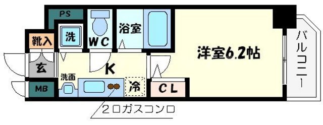プレサンス谷町アルファの間取り