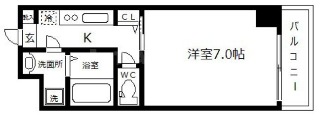 プランドール大手前レジデンスの間取り