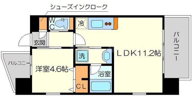 十三東の完工年月(2020年9月)築の賃貸マンションの間取り