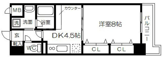 ブランクレール谷町の間取り