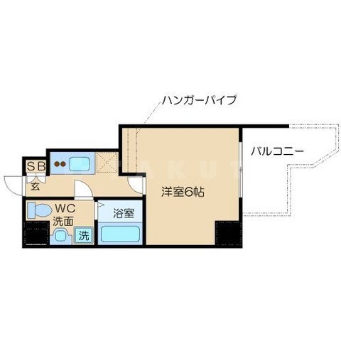 レジュールアッシュ谷町の間取り