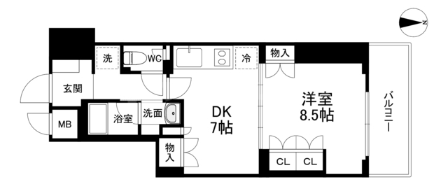 ルネフラッツ谷町四丁目の間取り