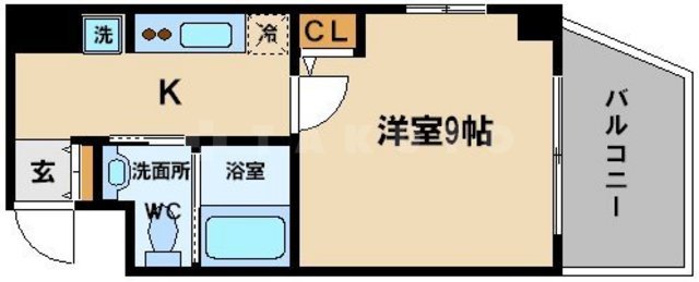 ヴィラタワー谷町の間取り