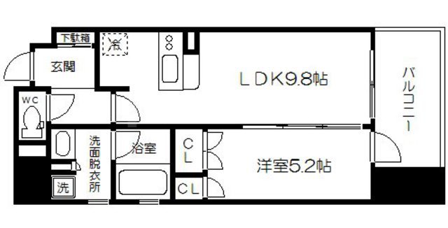 セイワパレス大手前西の間取り
