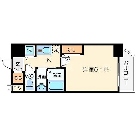 プロシード大阪城南の間取り