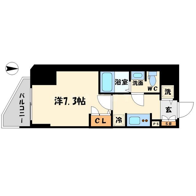 スワンズシティ大手前ソレイユの間取り