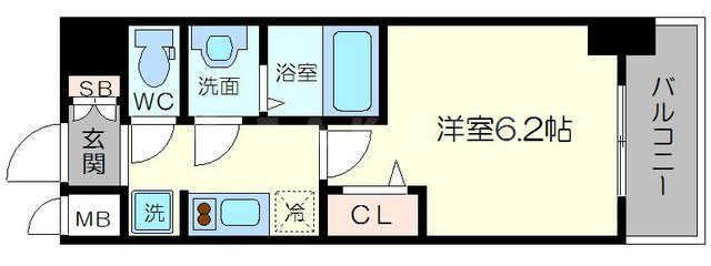 プレサンス大手前ピリオドの間取り