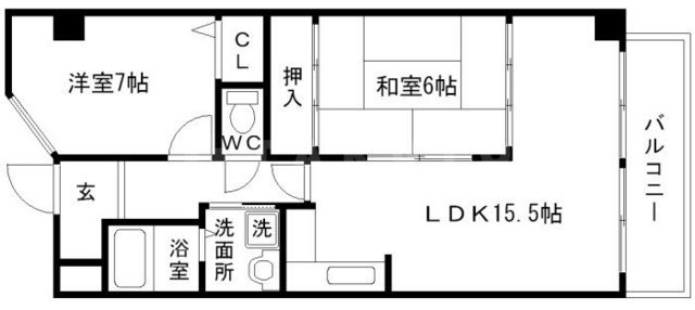 プルメリア東三国ウエストの間取り