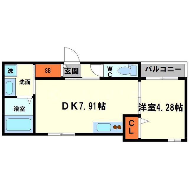 加島の完工年月(2021年5月)築の賃貸アパートの間取り