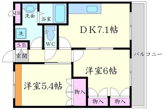 パルハイム郡山の間取り