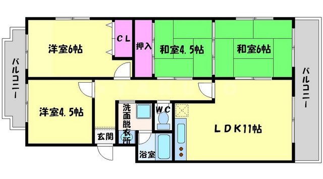 グリーンヒル北千里Iの間取り
