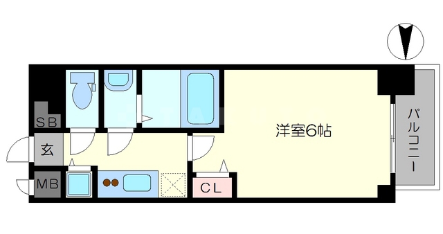プレサンス梅田東グラッドの間取り