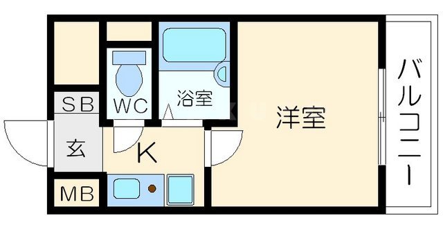 ピュアコート天神橋の間取り