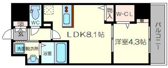 YOU'SⅦ番館の間取り