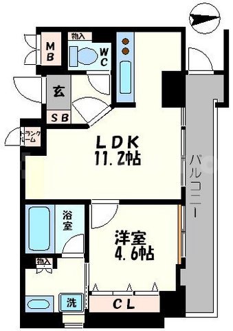ジーニス大阪WESTの間取り