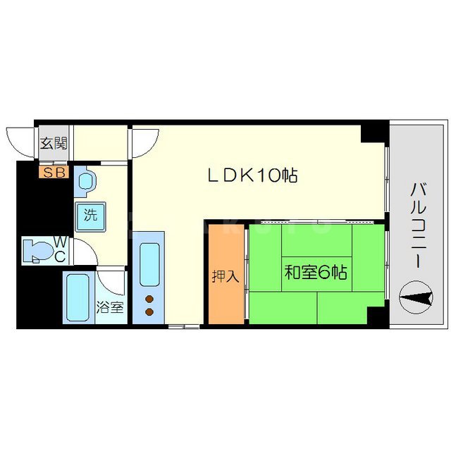 シャトー中尾の間取り