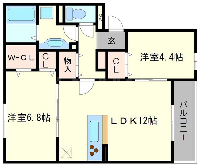 ウエストキューブの間取り