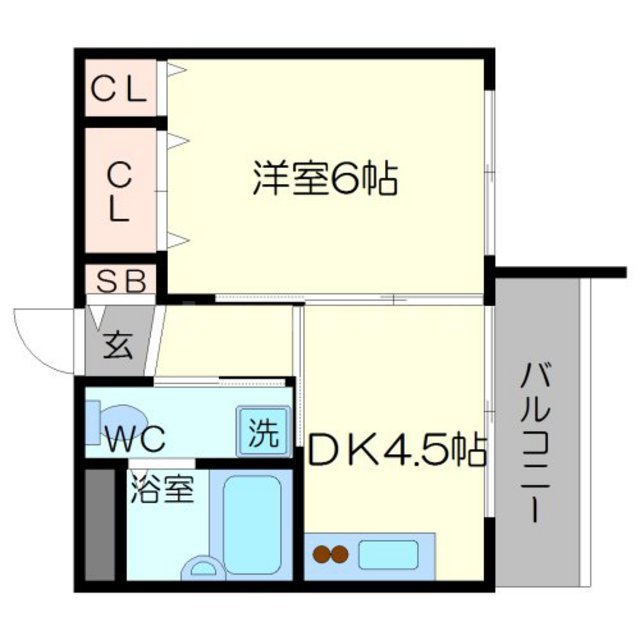 東三国の完工年月(1997年2月)築の賃貸マンションの間取り