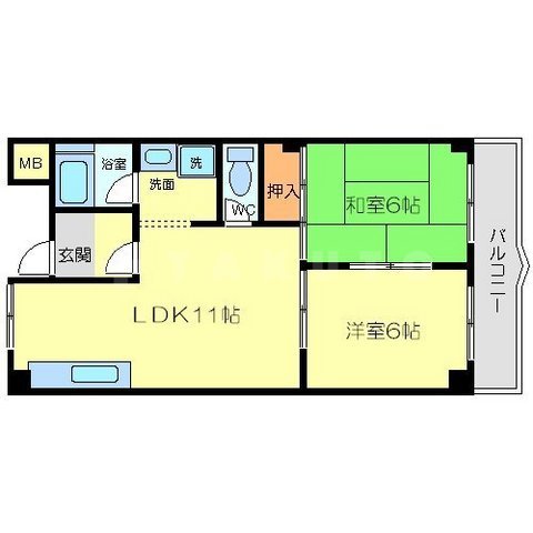 第2ハイツスリーアローの間取り