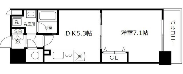 南森町プライマリーワンの間取り