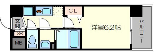 プレサンスOSAKA三国ネオスの間取り