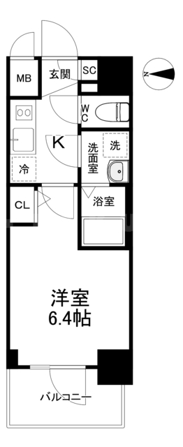 エスリード南森町ラグシスの間取り